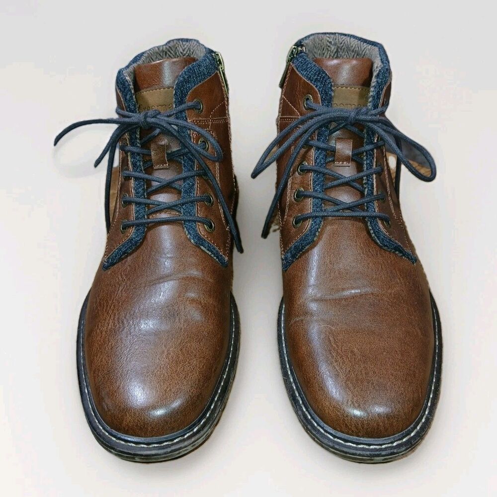 Freeman Kinley 1921 F220117 Shoe/Boots Brown Size 10.5 Tie Zip Side Ankle